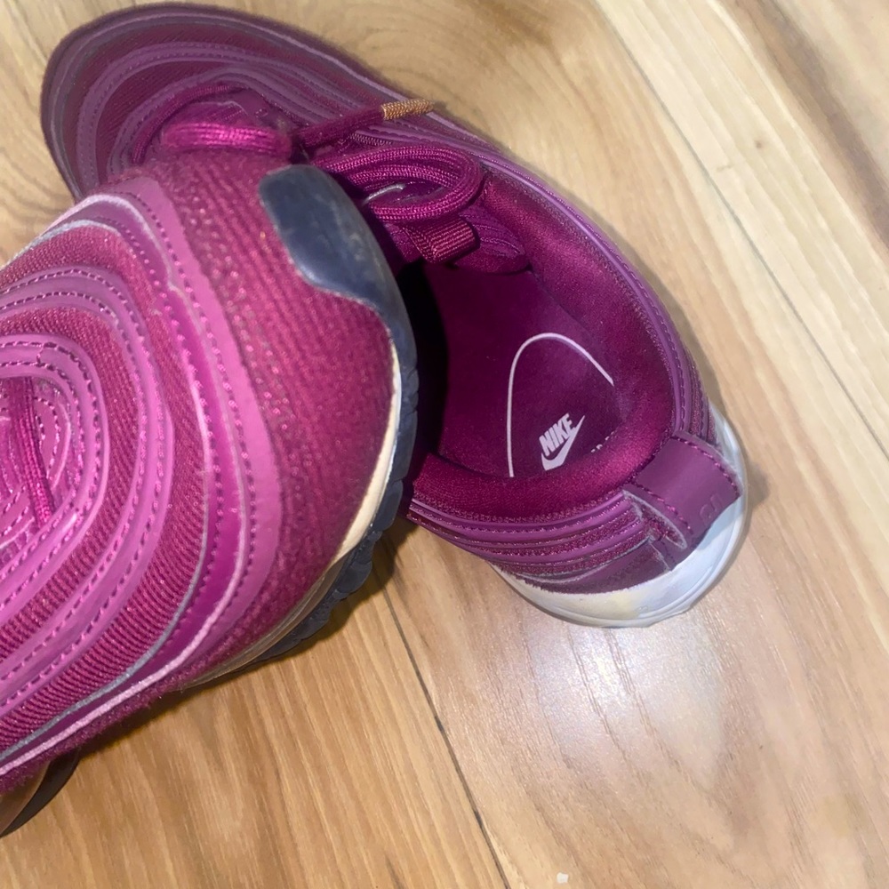 Nike Women's Maroon/Purple Air Max 97 Sneakers - Picture 7 of 7